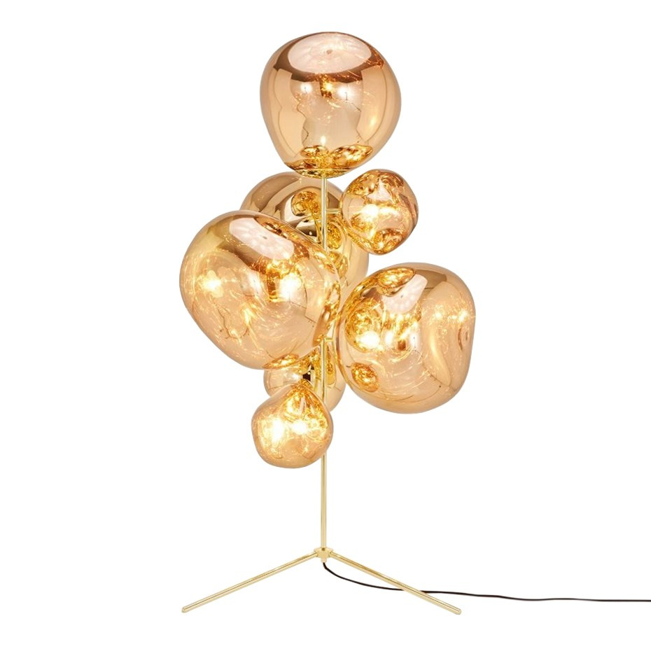 Melt Stand Chandelier Golvlampa Gold
