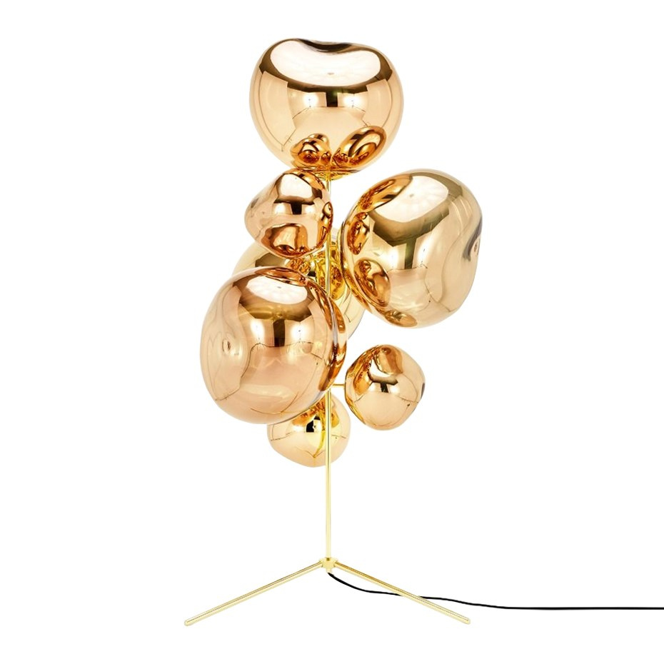 Melt Stand Chandelier Golvlampa Gold