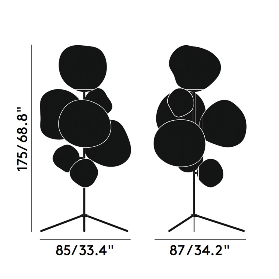 Melt Stand Chandelier Golvlampa Gold