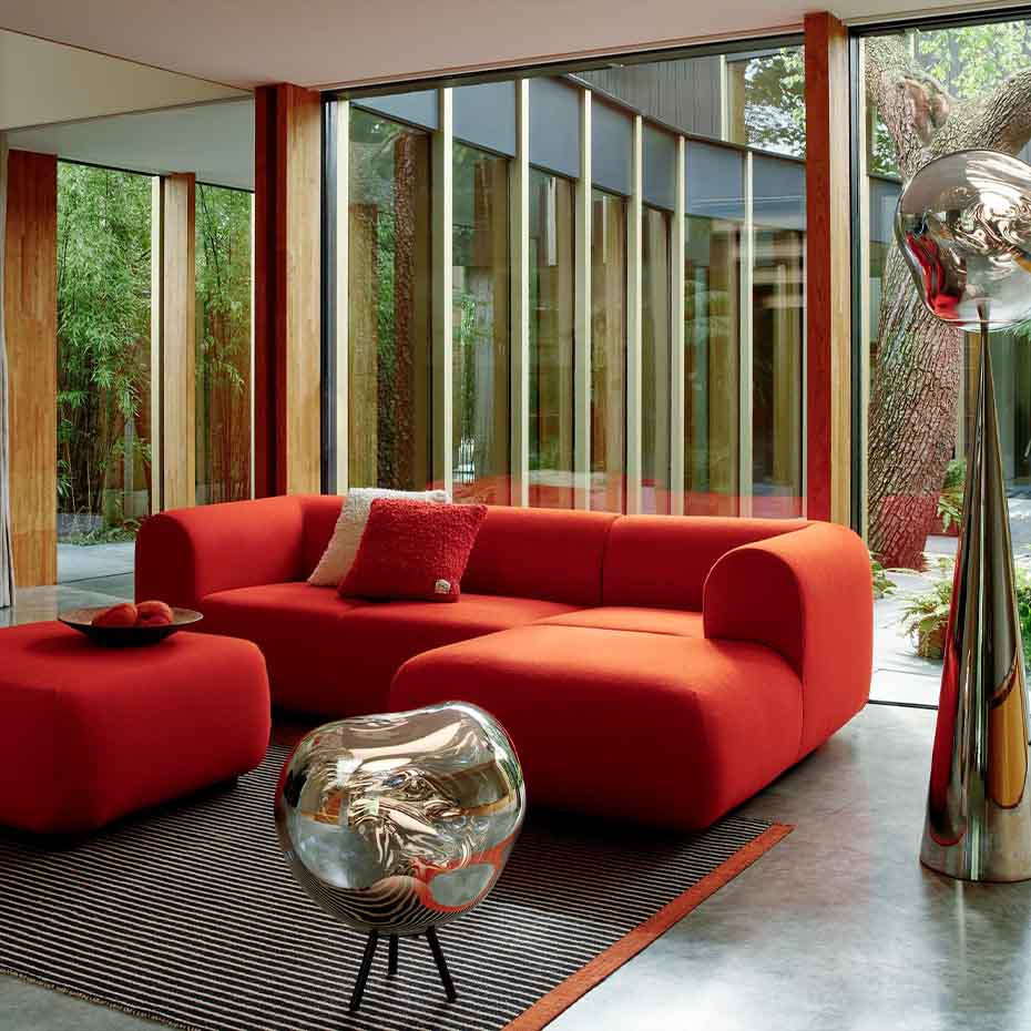 Melt Portable Large LED Golvlampa/Pendel Silver