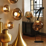 Melt Portable Large LED Golvlampa/Pendel Gold Melt Portable Large LED Golvlampa/Pendel Gold