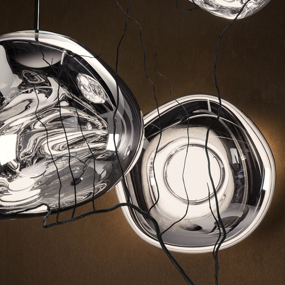 Melt Surface LED Taklampa/Vägglampa Silver