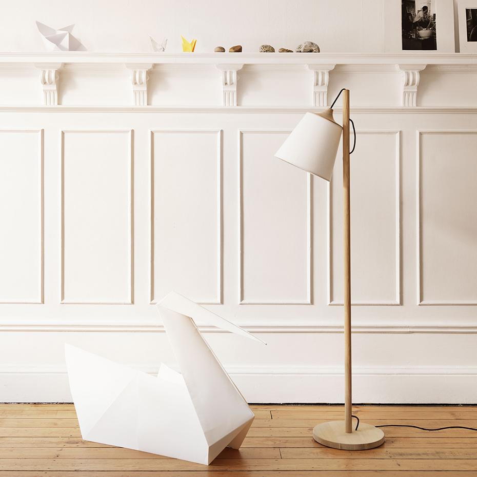 Pull Golvlampa Oak/White