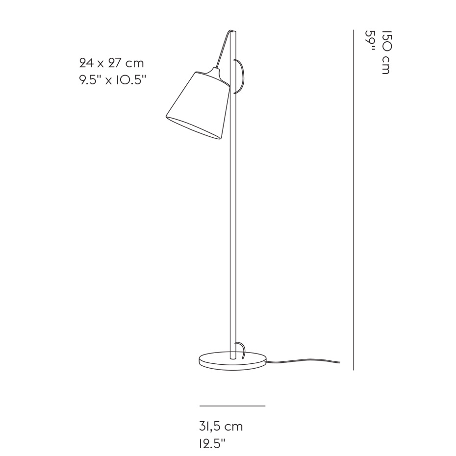 Pull Golvlampa Oak/White