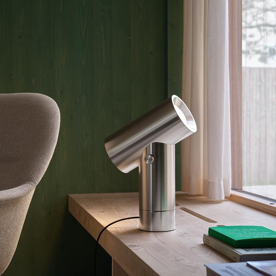 Beam Lamp Bordslampa 45cm Polished Aluminum