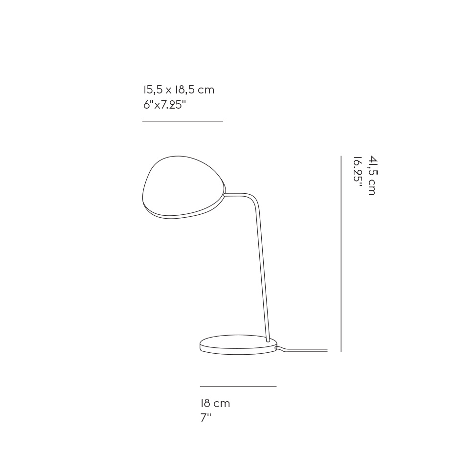 Leaf Bordslampa Grey