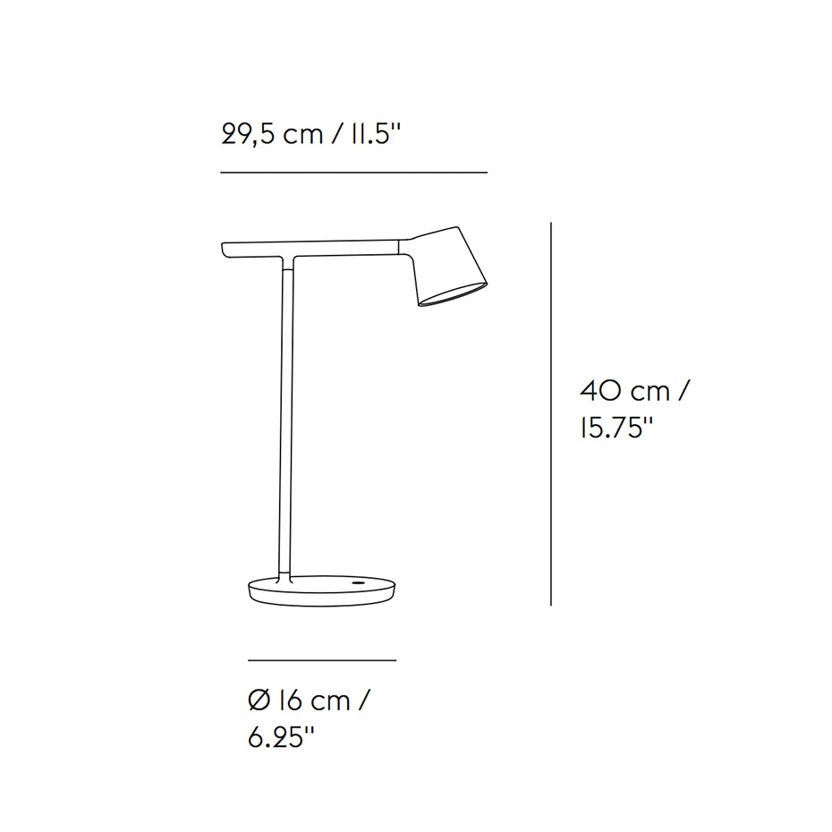 Tip Bordslampa Copper Brown