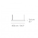 Linear Pendel 87,2cm Grey