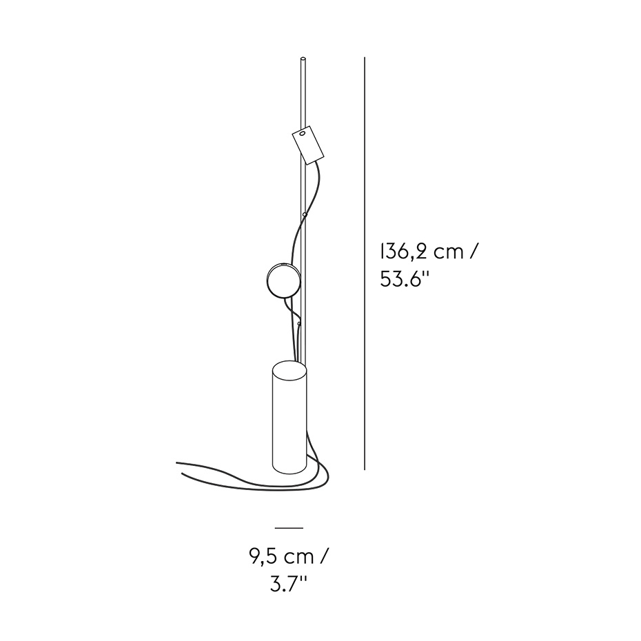 Post Golvlampa Black