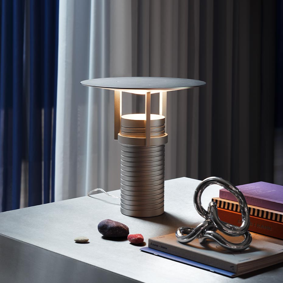 Set Bordslampa Aluminum