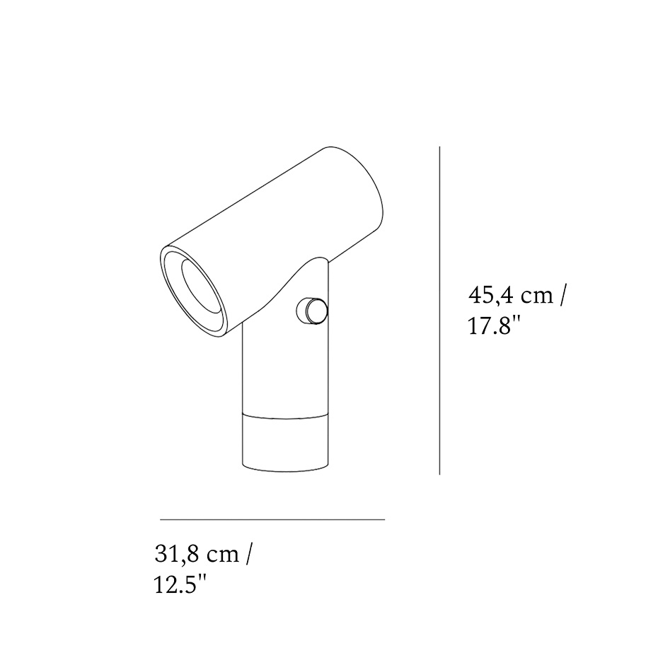 Beam Lamp Bordslampa 45cm Polished Aluminum