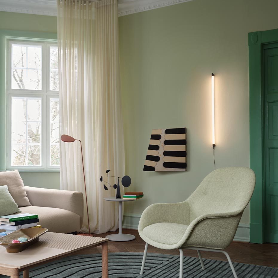 Fine Vägglampa/Taklampa 90cm Black