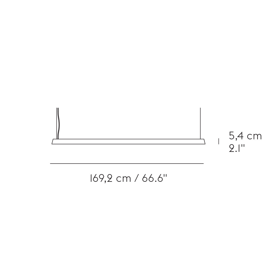 Linear Pendel 169,2cm Grey