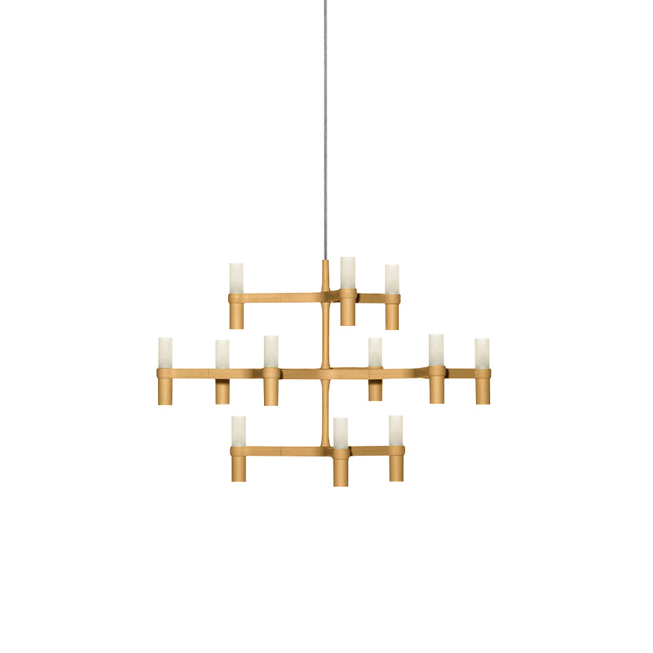 Crown Minor 12 Ljuskrona Matt Gold