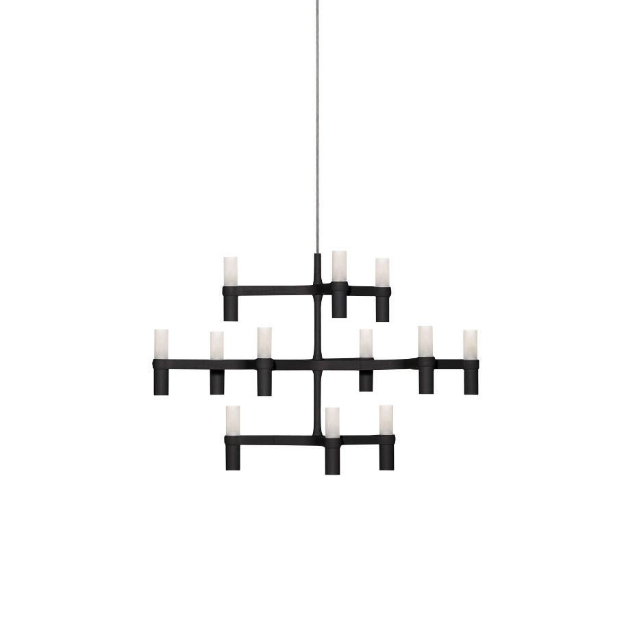 Crown Minor 12 Ljuskrona Matt Black