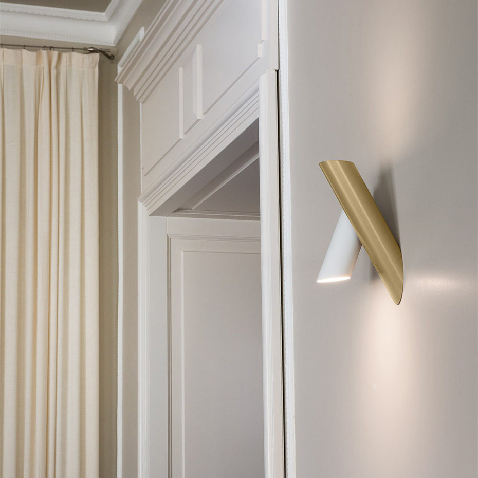 Tubes Large Vägglampa White/Light Gold