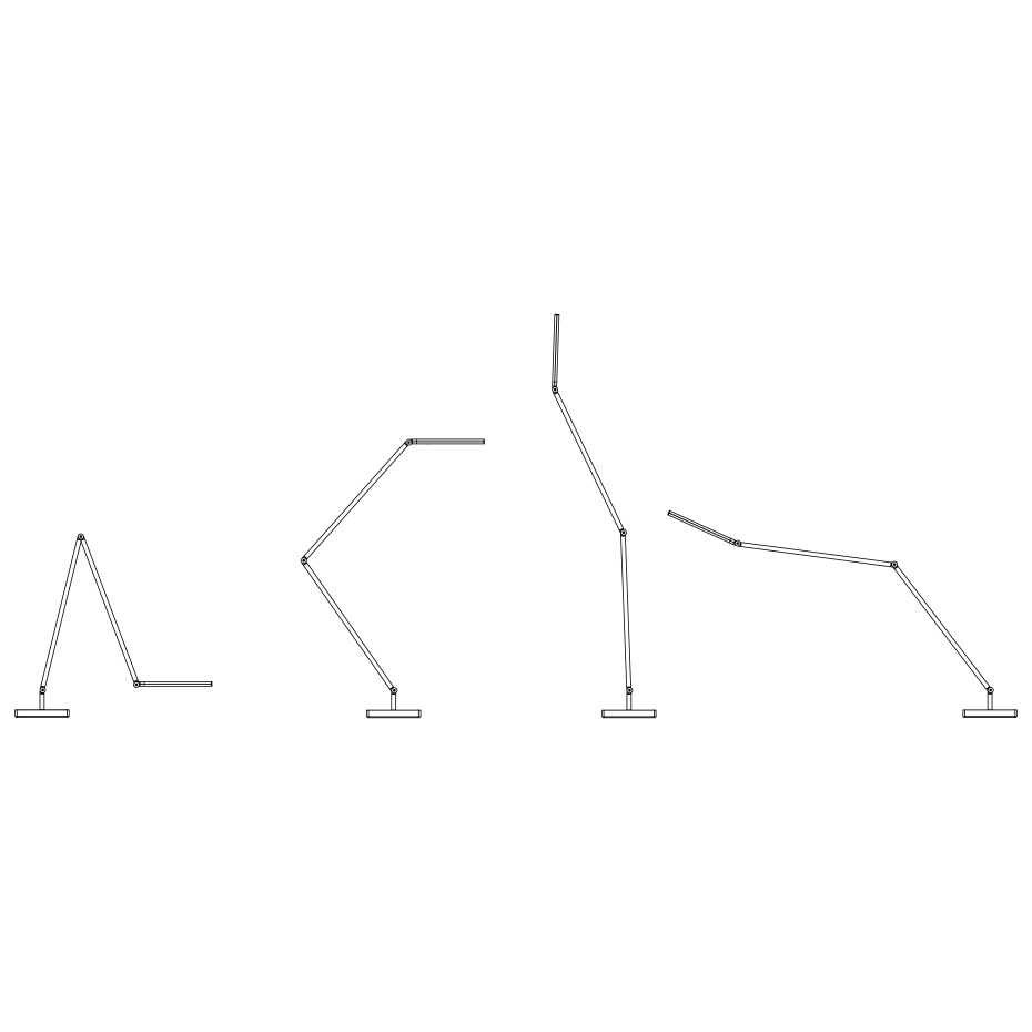 Untitled Linear Bordslampa Black Med Bordsfot