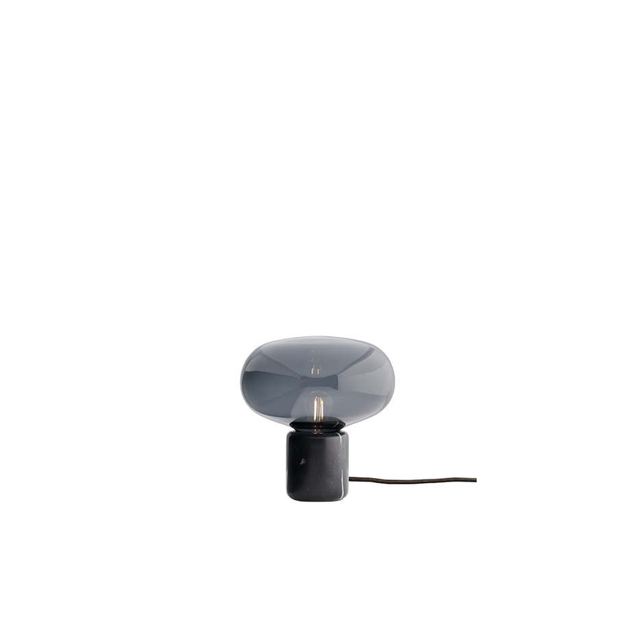 Karl-Johan Bordslampa Black Marquina/Smoked Glass