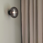 Karl-Johan Vägglampa Black Stained Oak/Smoked Glass Karl-Johan Vägglampa Black Stained Oak/Smoked Glass