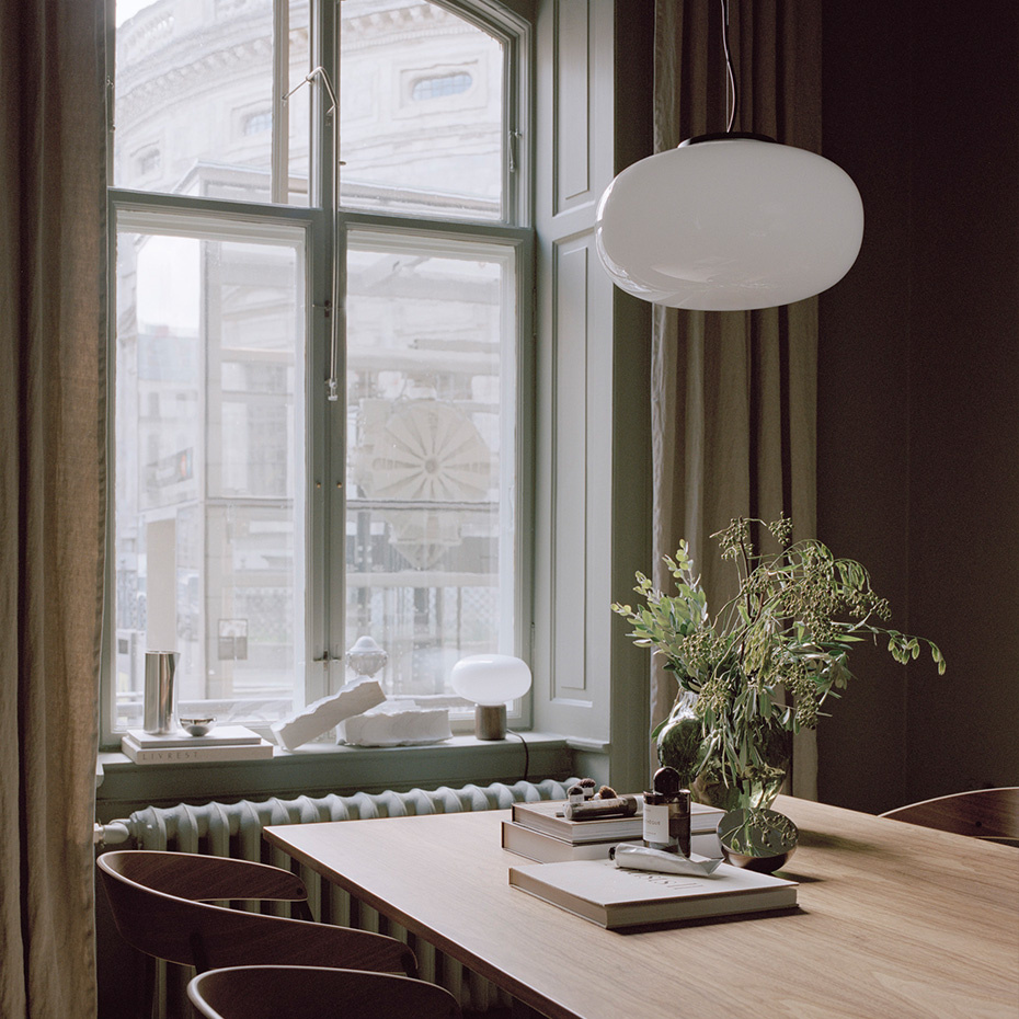 Karl-Johan Pendel Large Opal Glass