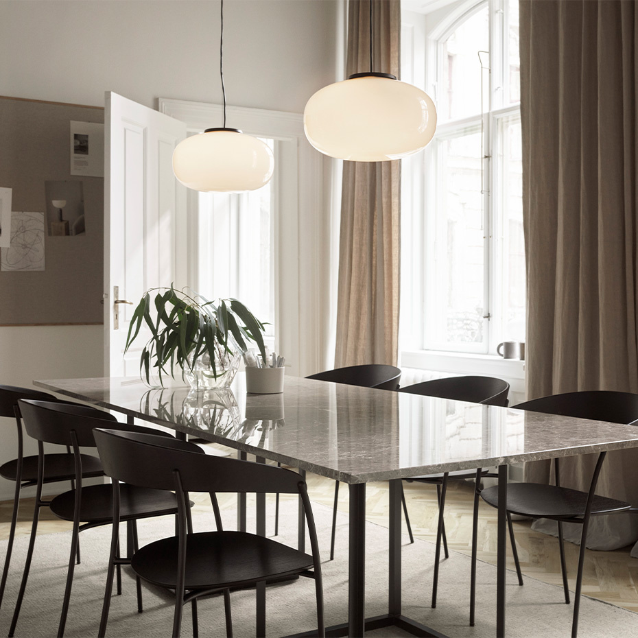 Karl-Johan Pendel Large Opal Glass