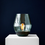 Bowl Bordslampa Verdigrised Copper/Light Green Glass