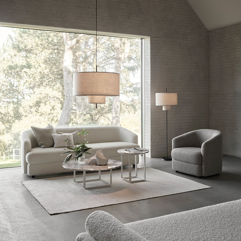 Margin Pendel Ø70cm Beige Canvas