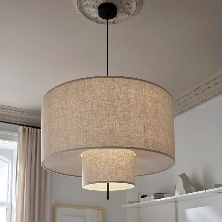 Margin Pendel Ø90cm Beige Canvas