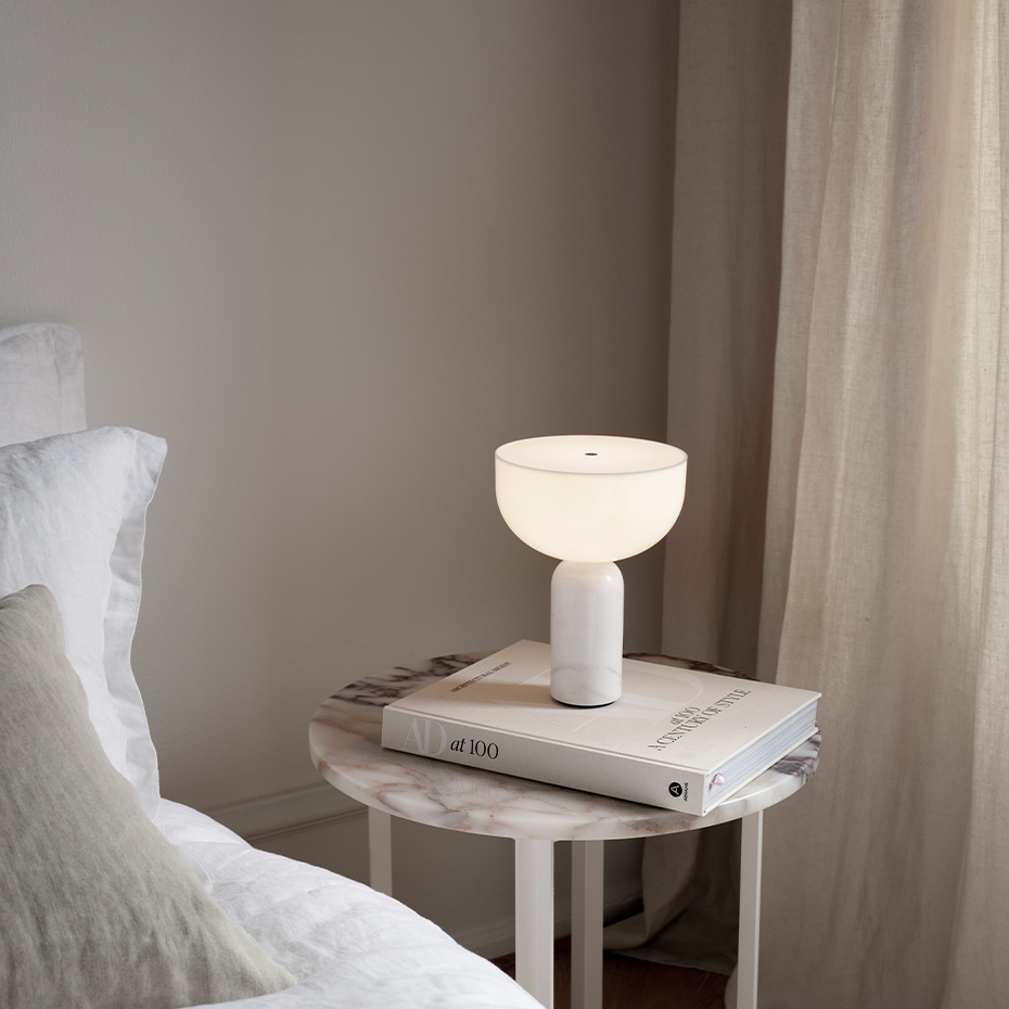 Kizu Portable Bordslampa White Marble