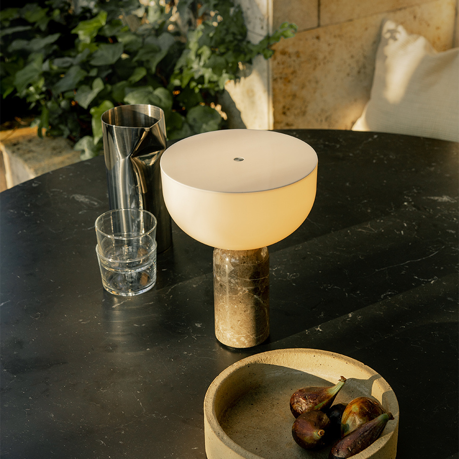 Kizu Portable Bordslampa Grey Marble