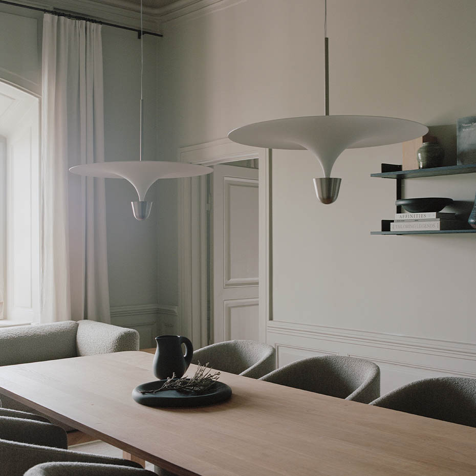 Kantarell Pendel Ø60cm Nickel