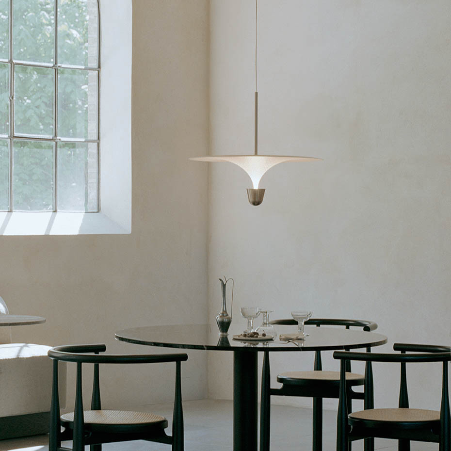 Kantarell Pendel Ø60cm Nickel