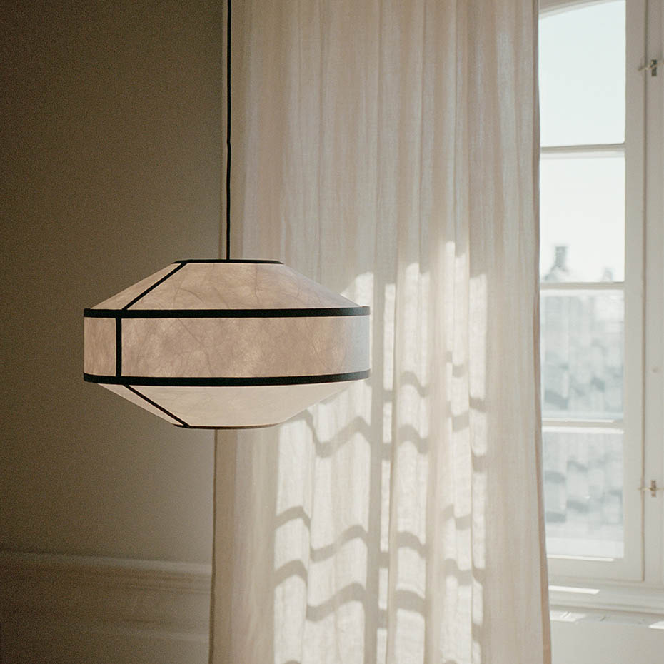 Kite Pendel Ø55cm White And Black Tyvek