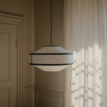 Kite Pendel Ø55cm White And Black Tyvek Kite Pendel Ø55cm White And Black Tyvek