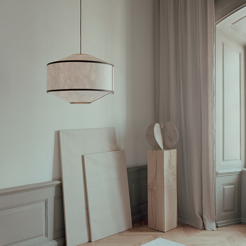 Kite Pendel Ø65cm White And Black Tyvek