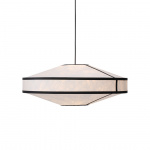 Kite Pendel Ø75cm White And Black Tyvek Kite Pendel Ø75cm White And Black Tyvek