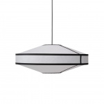 Kite Pendel Ø75cm White And Black Tyvek Kite Pendel Ø75cm White And Black Tyvek