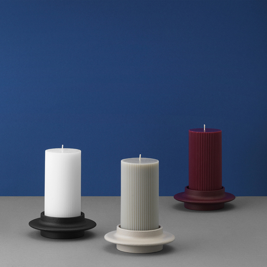 Heima Block Candle Holder Black