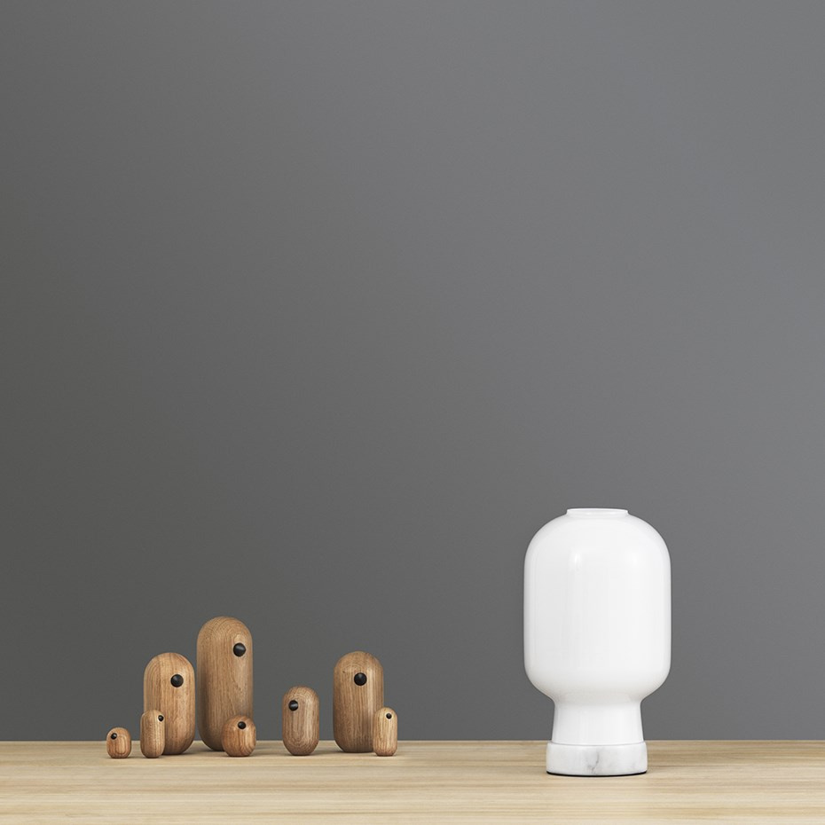 Reservglas Till Amp Bordslampa White