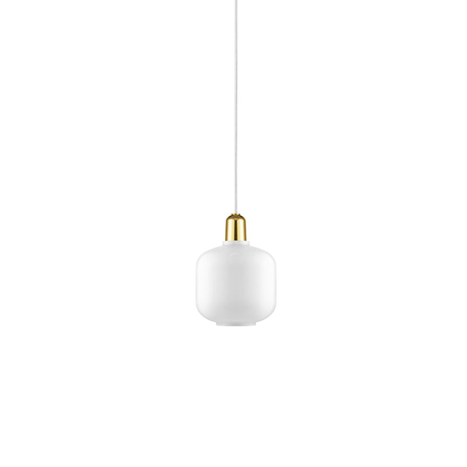 Amp Pendel Small White/Brass