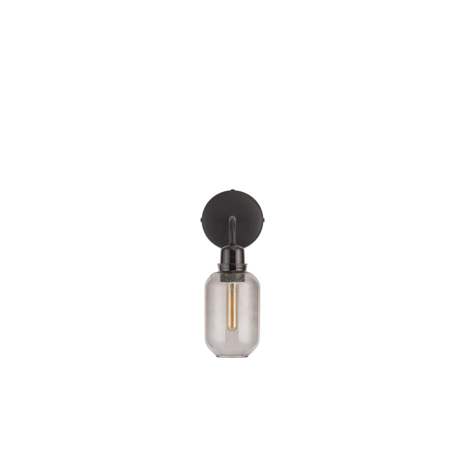 Amp Vägglampa Smoke/Black