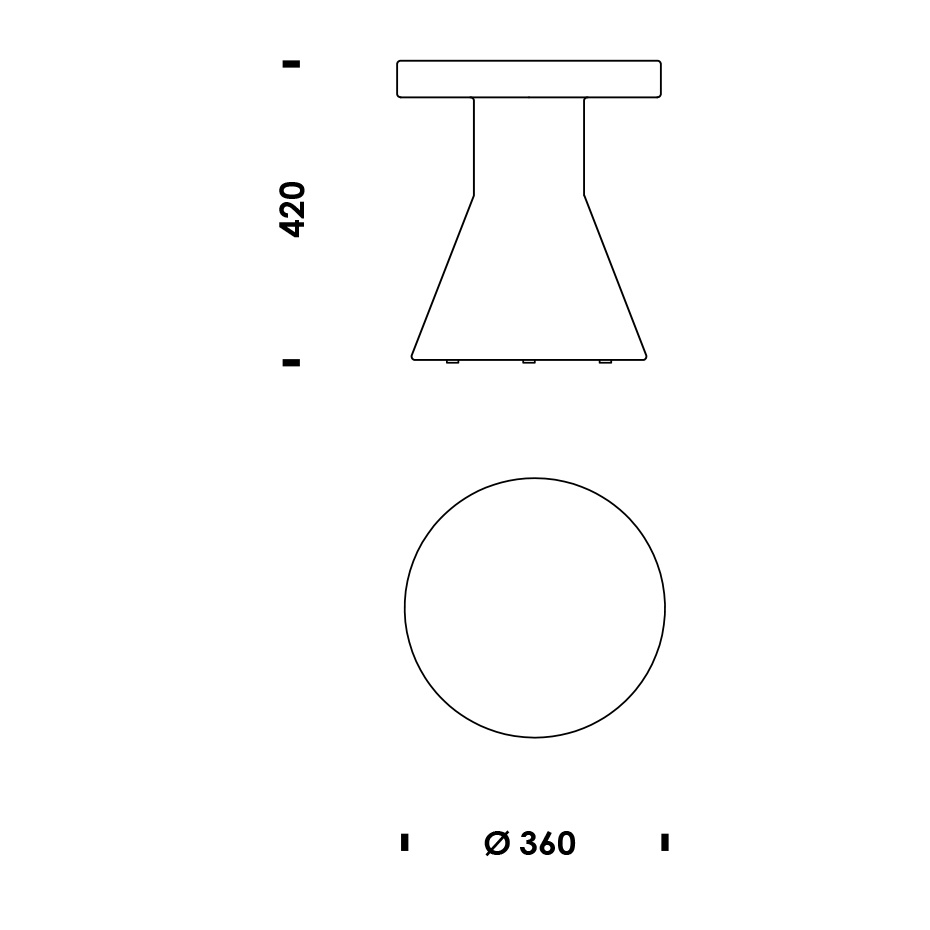 Bit Stool Cone Black