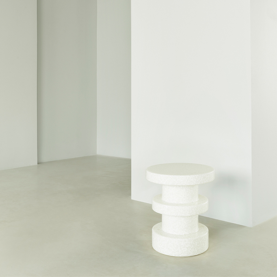 Bit Stool Stack White/White