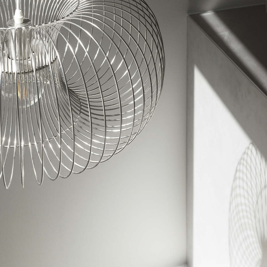 Coil Pendel Ø90cm Stainless Steel