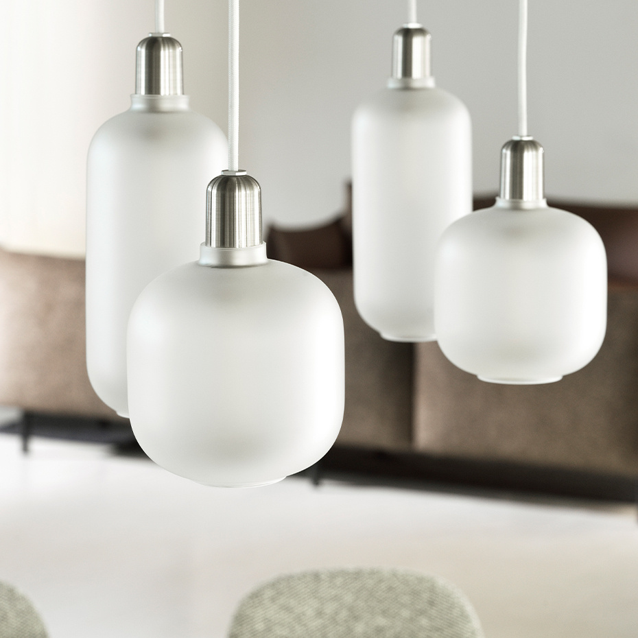 Reservglas Till Amp Pendel Large Matt/White