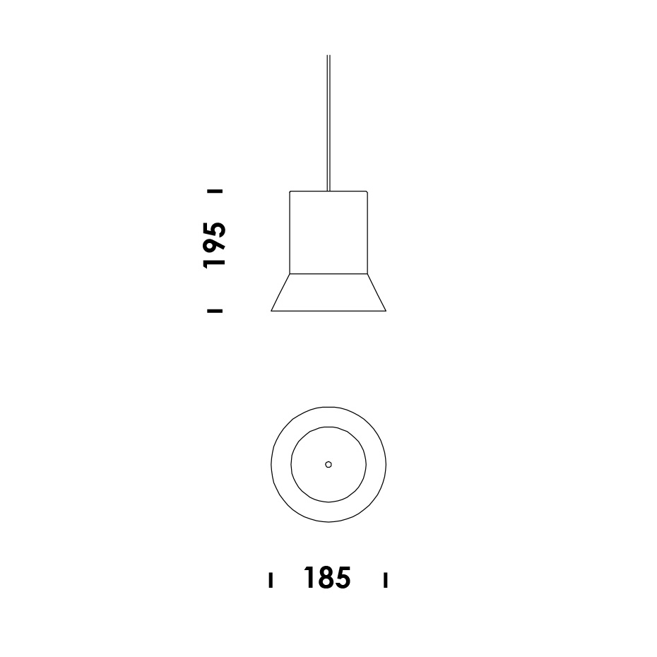 Hat Pendel Medium Black