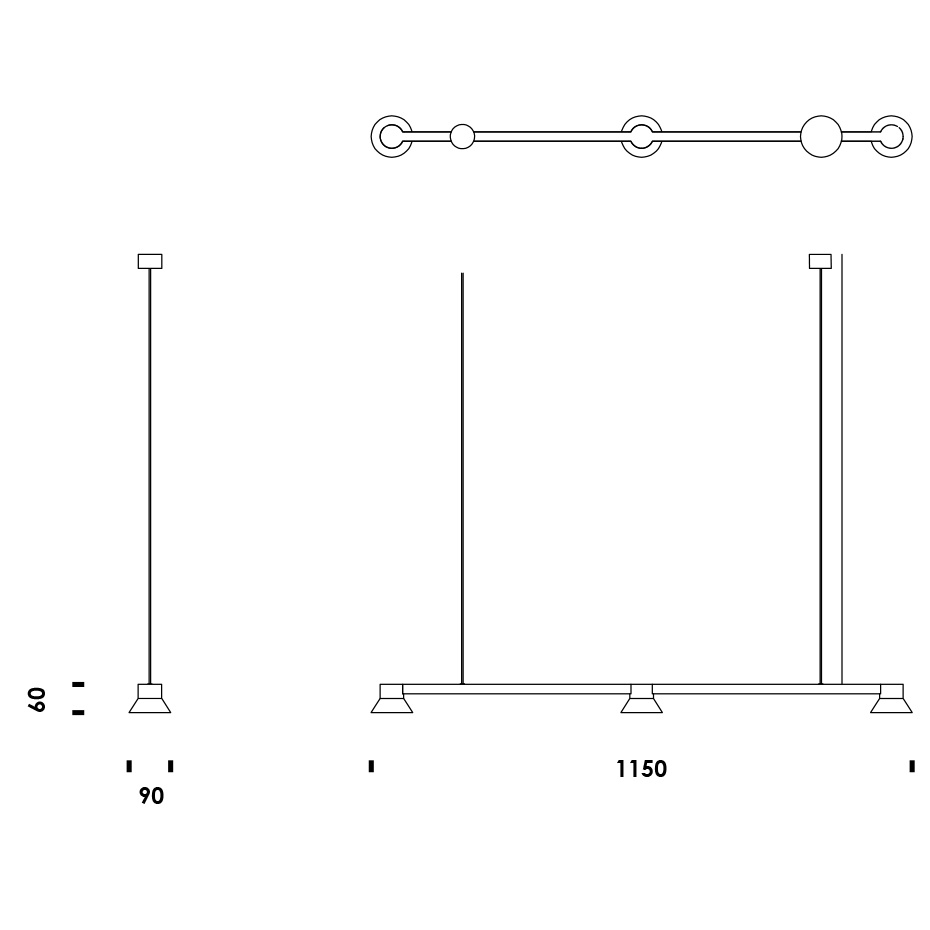 Hat Linear Pendel Small Black