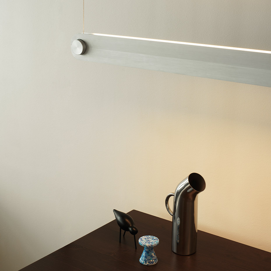 Dim Linear Pendel Brushed Aluminium