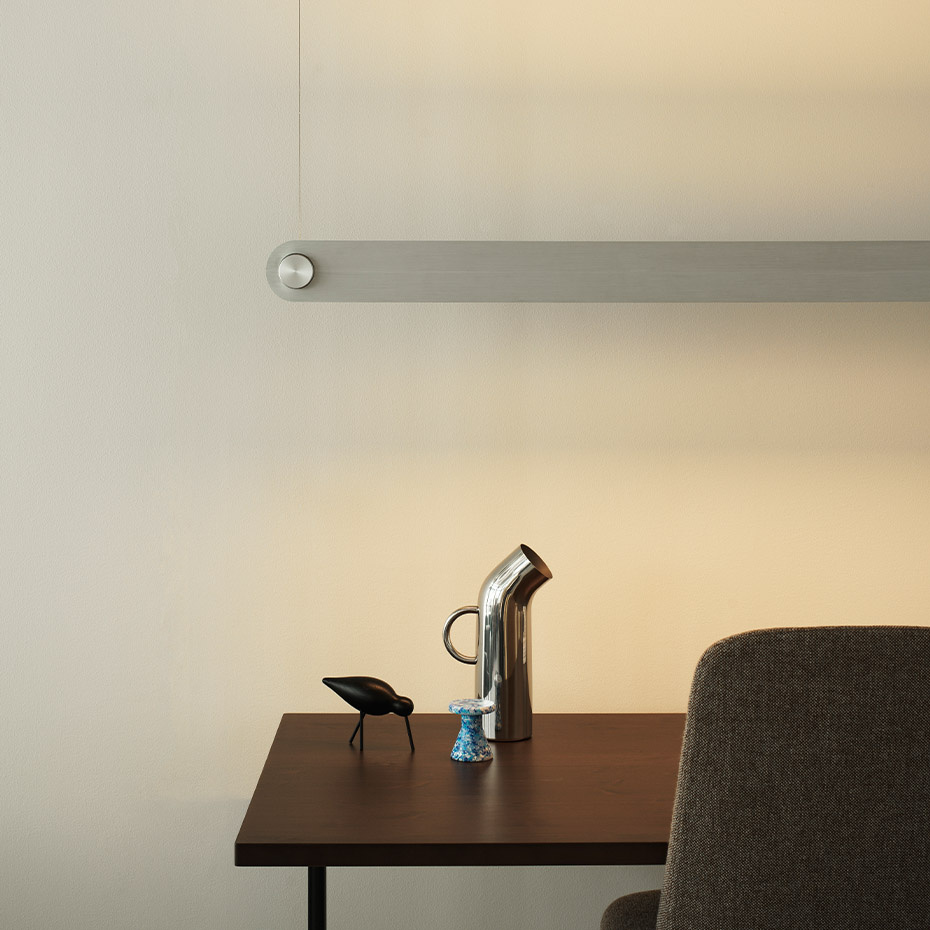 Dim Linear Pendel Brushed Aluminium
