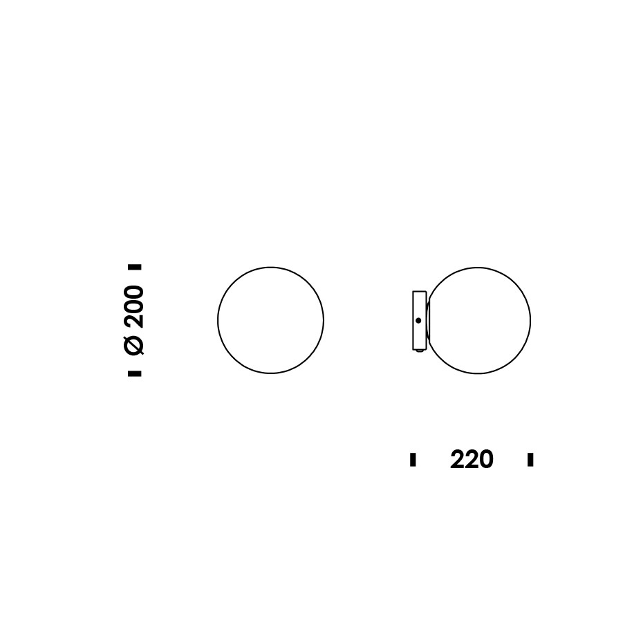 Pix Taklampa/Vägglampa Ø20cm White